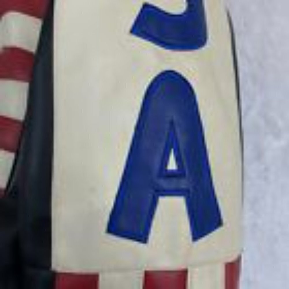 Vtg USA Jacket Mens Small Black Flag Big Letter Spellout *Read - Picture 14 of 16